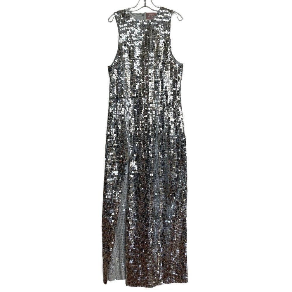 Show Me Your Mumu Dress Womens Size Small Metallic Sequin Revolve Retro